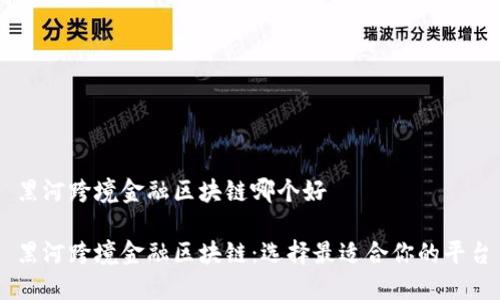 黑河跨境金融区块链哪个好

黑河跨境金融区块链：选择最适合你的平台